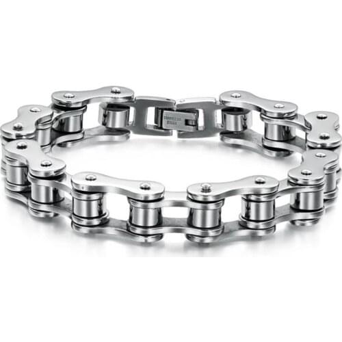 Men Biker Bicycle Motorcycle Chain Bracelet Bangle Punk Titanium Steel Bracelet Men Bangle Men Jewelry Fashion Trendy Bracelet