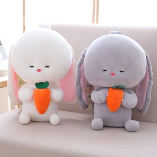 25/35 cm Soft Rabbit Hug Carrot Plush Toy Stuffed Adorable Rabbit Doll for Baby Sleeping Bed Baby Doll Birthday Gift for Kids