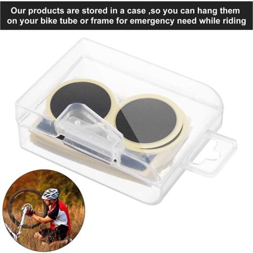 28pcs Bicycle Tire Repair Kit Tool Set Kit Patch Rubber Portable Glueless Self -Adhesive Tire Tube Puncture Repair Patch Tools