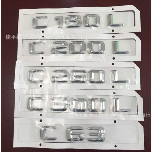PVC or Metal Car emblem stickers C63 C63-S C180 C200 C220 C280 C260 C300 C320 C350 C450 C500 for Germany cars M* series C class