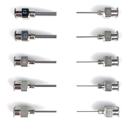 10Pcs 12G To 26G Large Capacity Syringe Needle Tip Stainless Needle Tubing Steel Dispenser Dispensing