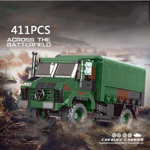 Germany modern military ORV Unimog truck batisbricks building block ww2 LKW 2T GL vehicle brick toys for boys gifts