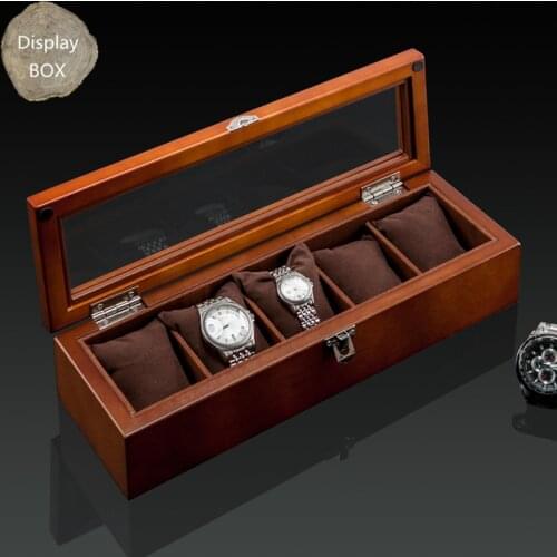 New Wood Watch Display Box Organizer Black Top Watch Wooden Case Fashion Watch Storage Packing Gift Boxes Jewelry Case