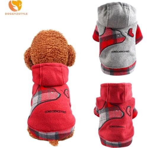 Pet Dog Cat Autumn Clothes And Winter New Warm Small And Medium-sized Dog Plaid Sweaters