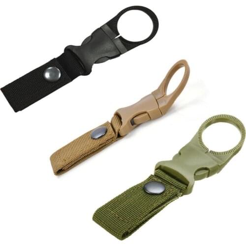 Plastic Hook Nylon Webbing Clip Cycling Water Bottle Chain Hiking Key Convenient Bottle Carabiner Water Hook Camping Holder A6E6