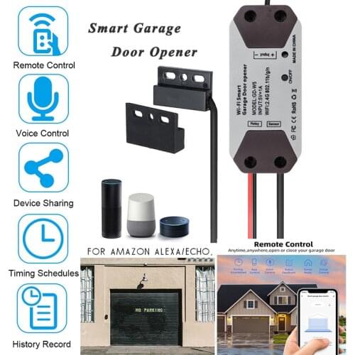 Garage Door Opener Wifi Remote Controller Supprot Alexa Google Home Voice Remote Work With EWelink APP