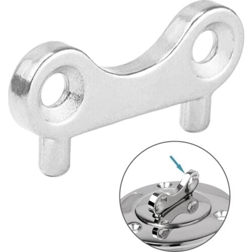Silver Stainless Steel Fuel Gas Water Waste Tank Deck Fill Filler Spare Cap Key Replacement Plate Tool For Boat Marine Yacht