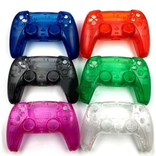 DIY Replacement shell +Keys Set Gamepad shell Rocker handle Colorful transparent Joystick Housing Cover For Sony PS5