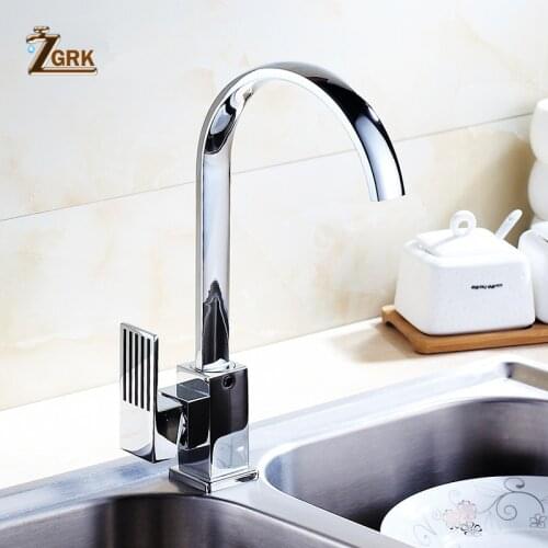 ZGRK Kitchen Faucets Chrome Water Taps Kitchen Faucets 360 ° rotating Kitchen Sink Tap Water Tap