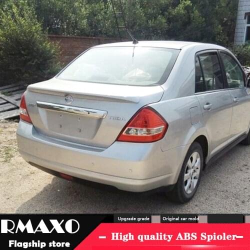 For NISSAN TIIDA Spoiler 2003-2007 Versa spoiler High Quality ABS Material Car Rear Wing Primer Color Rear Spoiler