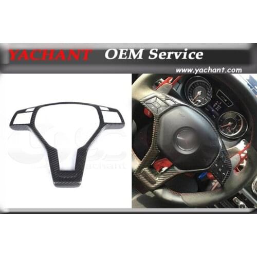 Carbon Steering Wheel Cover For A B C E CLA CLS SL SLK GLK Class A45 CLA45 W176 W246 W204 W117 W212 W207 W218 R172 R231 X204