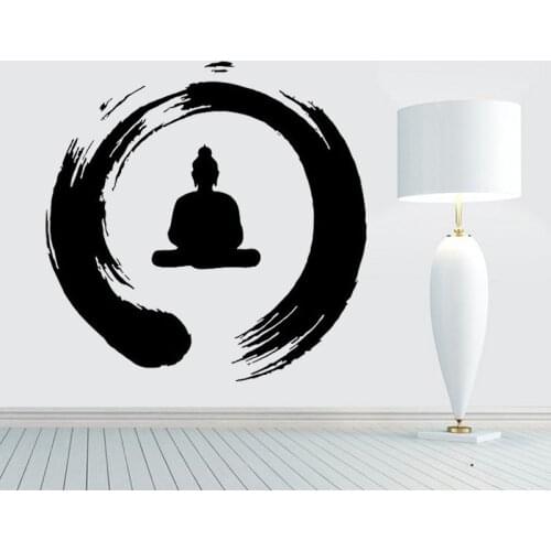 Zen Circle With Buddha Wall Decal Vinyl Sticker Art Decor Murals Living Room Bedroom Decoration