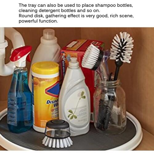 Rotation Non-Skid Pantry Cabinet Lazy Susan Turntable With Wide Base Storage Bin Rotating Organizer For Kitchen Seasoning