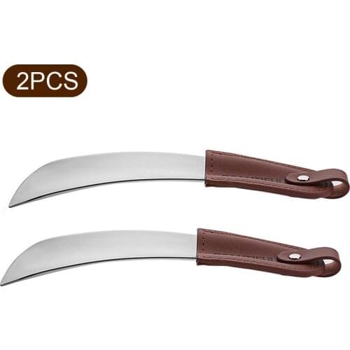 2pcs Helper Boots Lazy Shoe Horn With Handle Hand Tool Home Travel Lightweight Stainless Steel Portable Ergonomic Shape Handheld