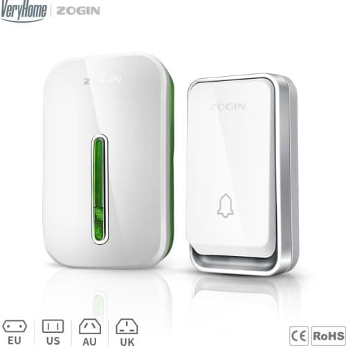 ZOGIN Wireless Doorbell Smart Door Bell Home Waterproof Cordless Ring Dong Chime House Call 220V timbre casa calling button