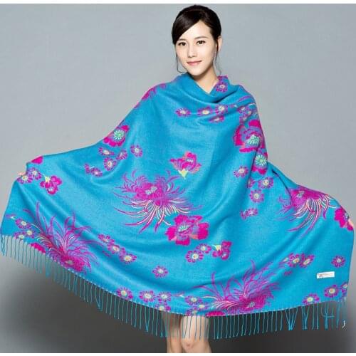 2019 NEW fashion cashmere women square scarf winter warm shawls and wraps pashmina lady long tassel female foulard thick blanket