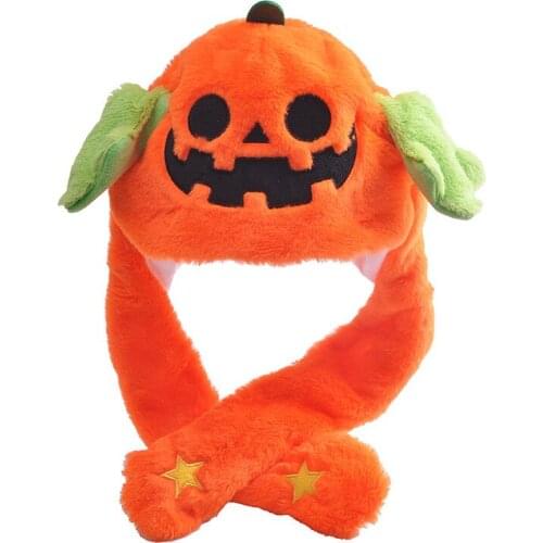 2021 Halloween Men and Women Rabbit Hats Plush Ears Moving Hats Airbag Hats Halloween Christmas Ball Hats