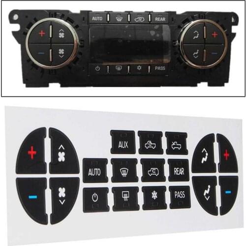 3 Pcs Type A B C D 16-key AC Button Repair Decals Stikers Central Control Radio Button Stikers Kit For Fixing Worn Interior