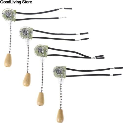 4pcs/Lot Wall Light Pull Switch Home Ceiling Fan Lamp Universal Pull Chain Cord Switch Set Replacement Tools 3A/220-250V