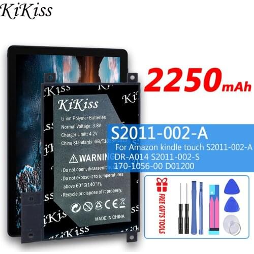 KiKiss 2250mAh S2011-002-S Battery for amazon kindle touch S2011-002-A DR-A014 S2011-002-S 170-1056-00 D01200 Batteries Batterie