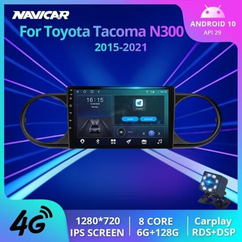 2Din Android10.0 Car Radio For Toyota Tacoma N300 2015-2021 Stereo Receiver GPS Navigation Auto Radio Car Multimedia Player IGO
