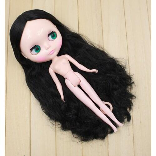 Free shipping cost black long Hair Nude blyth Doll,Suitable For DIY Toy For Girls