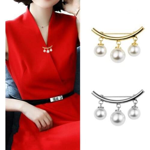 Wedding Clothes Decor Fashion Brooch Pin Women Faux Pearl Dangle Brooch Pin Cardigan Shawl Clip Jewelryes Gift Brooch Pin Gift