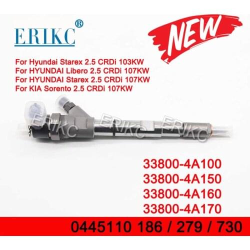 0445110279 33800-4A150 CR Diesel Injector 0445110186 0445110730 33800-4A100 33800-4A160 33800-4A170 for HYUNDAI KIA Sorento