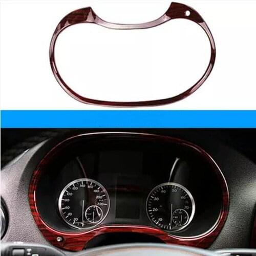 For Mercedes Benz Vito 2016-2017 Car Styling 1PC Wood ABS Chrome Car Dashboard Decoration Central Control Cover Trim Molding