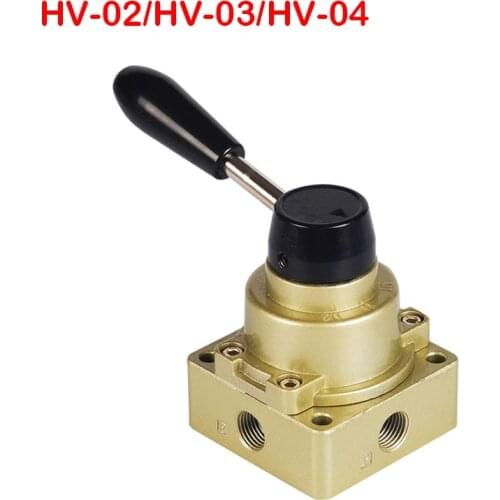 HV-02/HV-03/HV-04 Hand Valve Electromagnetic Valve 3 Position 4 Port Valve Solenoid AIr Valve Pneumatic Valve