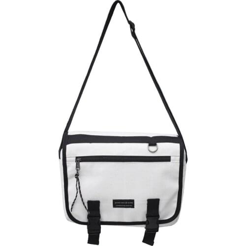 New Canvas Men crossbody bags Large Capacity shoulder bag 2021 White Black Man messenger bag Casual Trending Male bolsas
