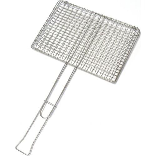 Not-Stick BBQ tool square stainless steel Net Grilling Basket Barbecue Accessorie