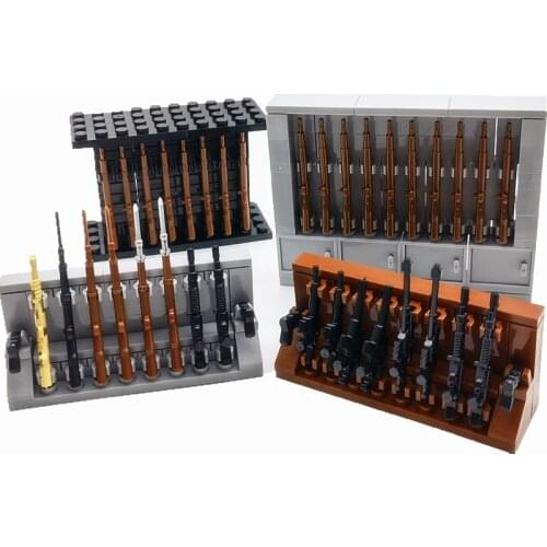 Military Weapons Rack Building Blocks Parts MOC Compatible Technical Bricks Army Accessories DIY Boys Toys Hobbies for Kids Gift
