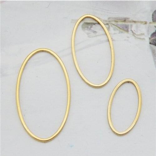 12pcs Gold Zinc Alloy Round Oval Circle Charms Bezel Metal Frame Pendant Bezel Setting Cabochon Setting Diy Earrings Accessories