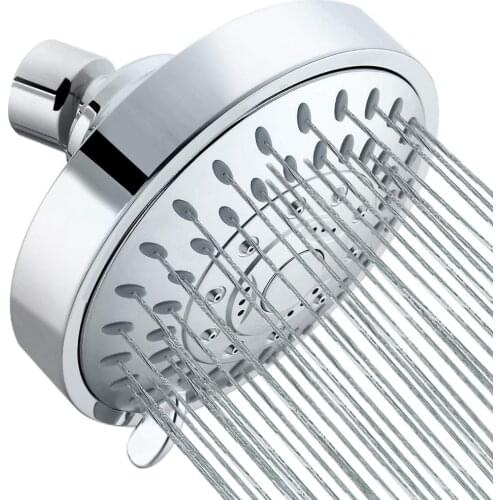 High Pressure Shower Head 5 Settings Showerhead Adjustable Metal Swivel Ball Joint Shower Experience Low Pressure Water Flow