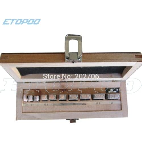 0-25mm micrometer inspecte 1 Grade Gage blocks set 2.5-25mm steel block gauge 10pcs/set
