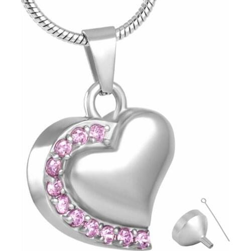 MJD8018 Cancer Awareness" Jewelry Keepsake Memorial Urn Necklace w/ 20" Chain & Filling Kit