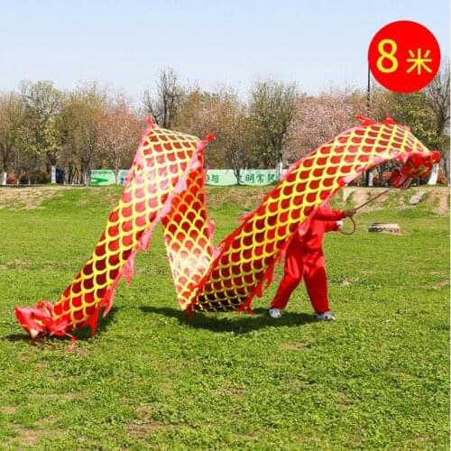 7m 8m Children Dragon Dance Props Ribbon Fitness Outdoor Sports Carnival Festival Square Performance Classic Outdoor Game Toy