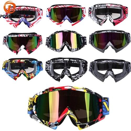POSSBAY Motorcycle Goggles Motorbike Motocross Glasses Scooter Accessories Oculos Motocross Off Road Universal For Moto Racing