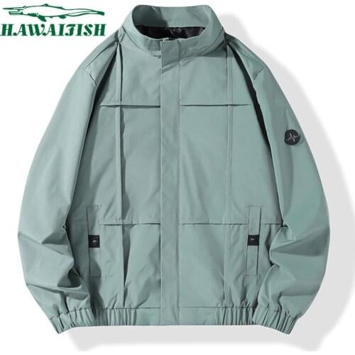 Hawaifish brand mens jacket 2021 autumn new mens Korean version baseball uniform high quality fashion Mens Spring coat