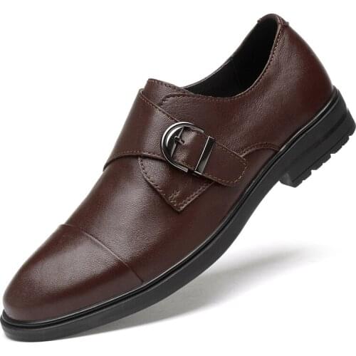 Men Business Formal Shoes Genuine Leather Casual Shoes 2021 Spring New