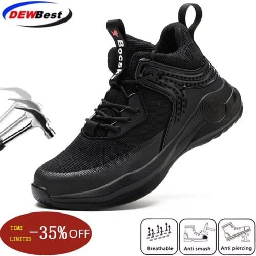 New 2021 work shoes sneakers mens indestructible work safety shoes steel toe shoes puncture resistant boots plus size 37-49