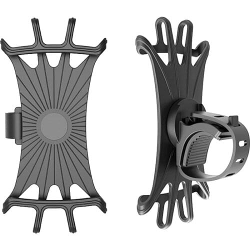 New Bicycle Motorcycle Mobile Phone Bracket Bike Silicone Mobile Phone Bracket for Samsung Xiaomi IPhone 11 Creative Bracket