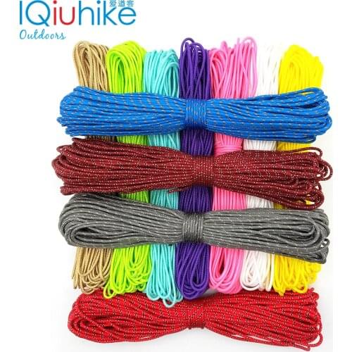 100 Colors Paracord 2mm 25FT 50FT 100FT Rope 1 Strand Paracorde Outdoor Survival Equipment Clothesline DIY Bracelet Wholesale