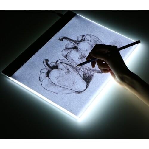 Stepless Dimmable Brightness Adjustable LED Digital Drawing Tablet Graphic Tablet Writing Painting Light Tracing Board Copy Pads