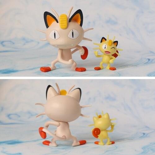 Pokemon Genuine Meowth Series Cute Action Figure Model Toys