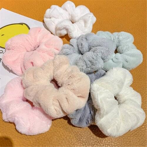 Hair Band 2PCS Ponytail Scrunchie Soft Velvet Large Bobble Tie Hair Scrunchies