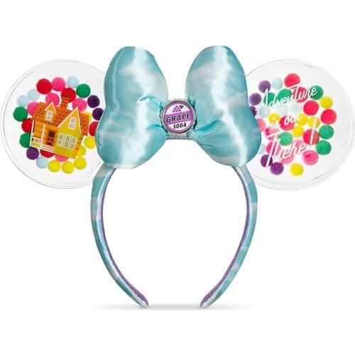 UP Grape Soda Cap Balloons Disney Headband Mickey Minnie Hair Accessory Cute Photo Headpiece