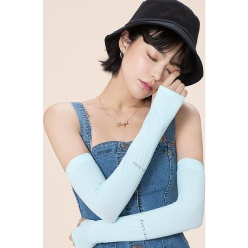 2021 Summer Ice Sleeves Fashion Sunscreen Ice Silk UV Sun Protection Riding Arm Guard Sleeves For Women