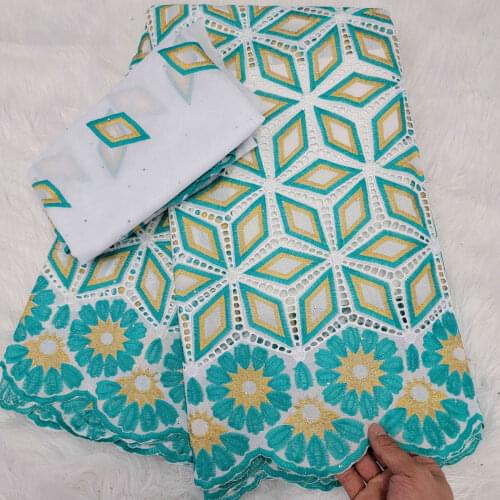 Swiss Lace Fabric 2021 Heavy Beaded Embroidery African Lace Fabrics Cotton Fabric Swiss Voile Dry Lace In Switzerland 7Yards